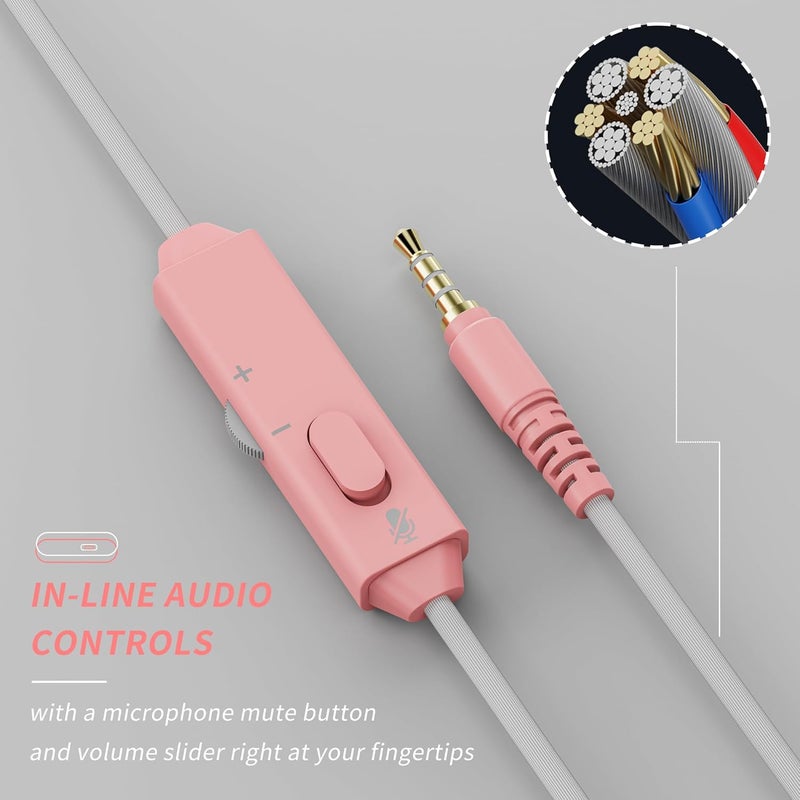 BINNUNE Gaming Headset with Mic for PS4 PS5 Xbox Series X|S Xbox 1 PC NS, Wired Gaming Headphones with Microphone for PS 4|5 Xbox1 - Image 5